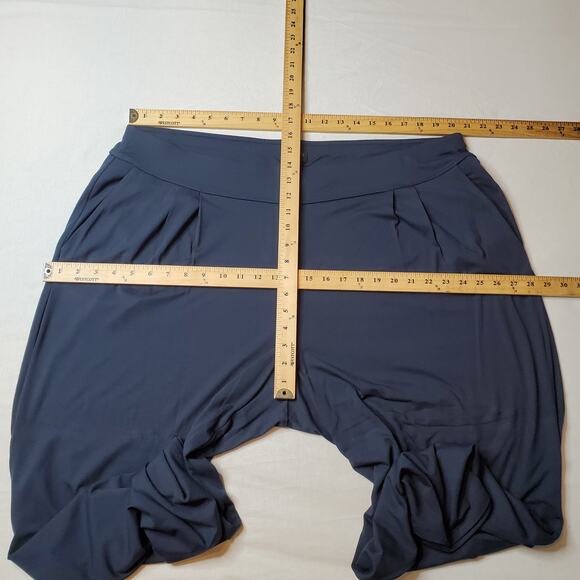 J. Jill Womens Size 3X NWT Wearever Pleated Cropped Wide Leg Pant Pull On Blue - Picture 2 of 8